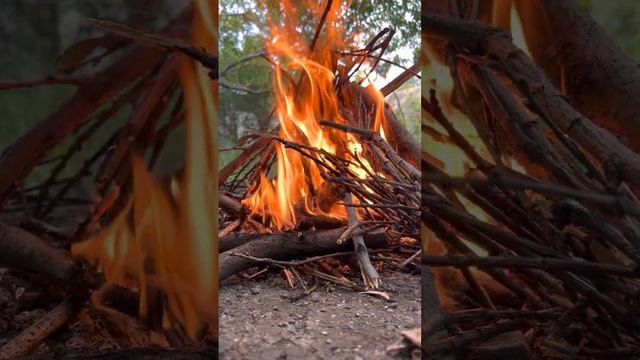 Звук костра и треск дров. Ахтынский район село Ахты. смотреть онлайн