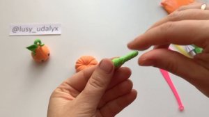 Осенние поделки. Тыква. Лепка из воздушного пластилина. Лепка для детей.