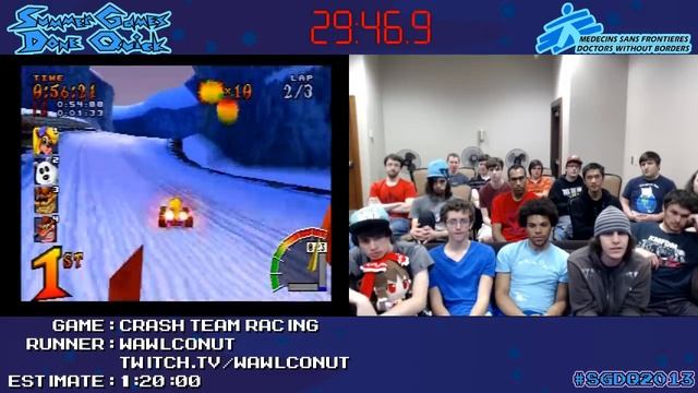 Crash Team Racing - SPEED RUN (0:58:15) [PS1] *Live at #SGDQ 2013* смотреть онлайн