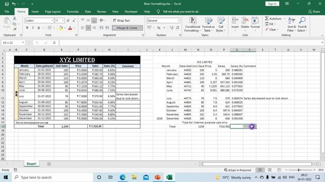 Lesson #4 Cell properties, Basic formulas смотреть онлайн