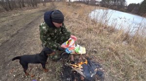 Зимняя рыбалка на жерлицы! Готовлю Мяки Тако!Ловля раков в камышах на палку