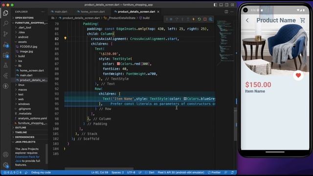 Furniture Shopping App | Part 2 | Flutter Tutorial 2023 | Flutter UI | tutorial flutter | Flutter