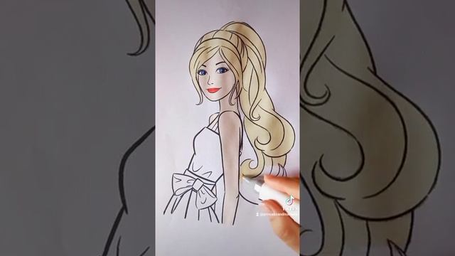 Раскраска Барби - Coloring Barbie