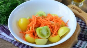 Зелёные помидоры по-корейски