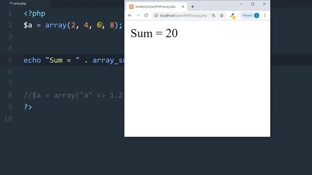 PHP Array_Sum & Array_Product Tutorial in Hindi / Urdu смотреть онлайн