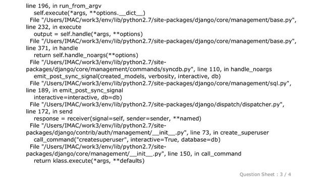 Django : Adding a database to the Django Project using Sqlite3 with Python 2.7