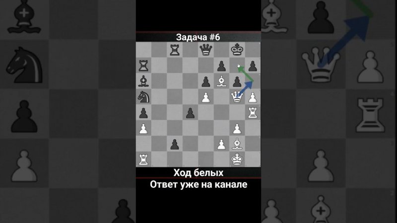 ▶ Задача #6 ▶ Шахматные задачи, стратегия и тактика, проверь свои знания. Ответ на канале