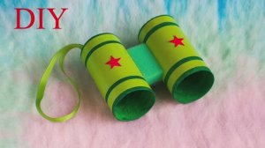 ПОДЕЛКИ на 23 ФЕВРАЛЯ своими руками. БИНОКЛЬ из БОБИН