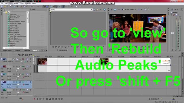 Sony Vegas Audio Peaks Rebuild Fix Tutorial смотреть онлайн