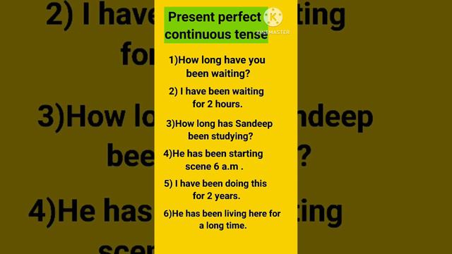 Present perfect continuous tense// English grammar// class 8 to 10//