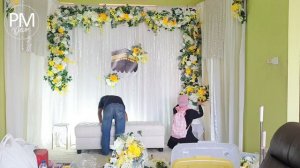 Cara Pasang Backdrop Dekorasi Walimatus Safar Lebaran Haji - Simple Backdrop Decoration Tutorial