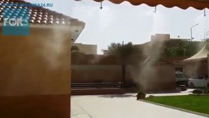 увлажнение воздуха на открытой площадке форсунками высокого давления