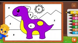 Веселая раскраска 2. Раскрашиваем по цифрам. На Русском.