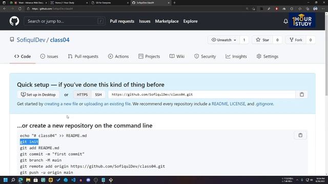Git Push | Git for Everyone - Class 04 | 1 Hour Study смотреть онлайн