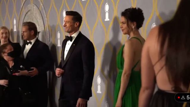 Hugh Jackman  Sutton Foster on Tony Awards red carpet 2022