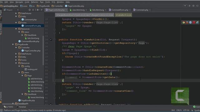 Добавления комментария создание формы  -  (Symfony 3 - Blog #15 )