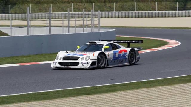 Mercedes CLK GTR at Barcelona in Assetto Corsa смотреть онлайн