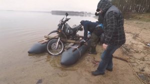 Мотоцикл на воде. Плавающий мотоцикл.