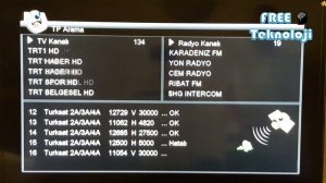 TÜRKSAT 4A OTOMATİK KANAL ARAMA FREKANSI