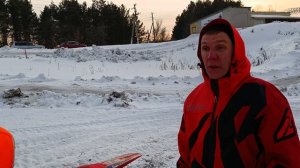 Тренировка по сноубайк кроссу, тестируем комплекты MotoBSK Timbersled Snowrider