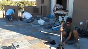 Усиленный 20мм керамогранит - укладка на эксплуатируемую кровлю