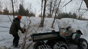 Polaris Big Boss 6x6 helping me gather some firewood