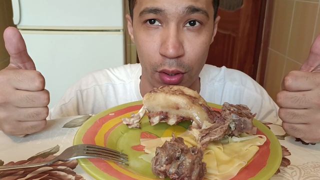 МУКБАНГ ДОМАШНЯЯ ЕДА ?БЕШБАРМАК ♥️ MUKBANG BESHBARMAK | ASMR смотреть онлайн