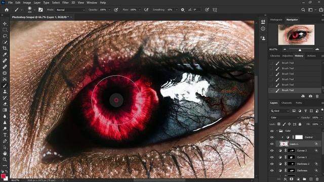 Ghoul eyes • Photoshop tutorial | Tokyo Ghoul смотреть онлайн