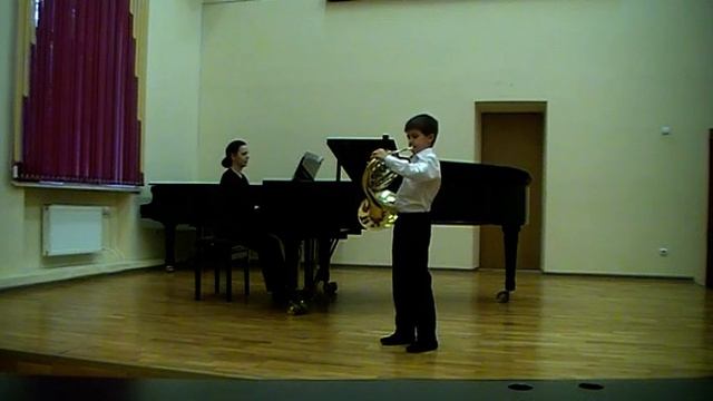 French horn Валторна К.СЕН-САНС Лебедь с аккомпанементом смотреть онлайн