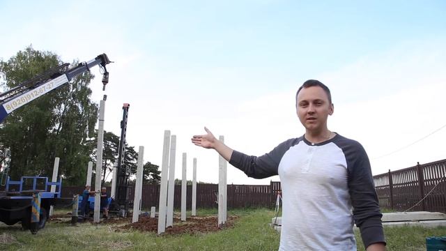 Забиваем 6м сваи 200х200 мм при плохой геологии смотреть онлайн