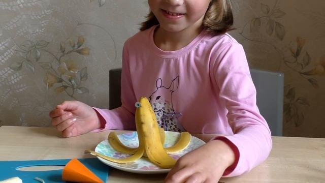 Как сделать осьминога из банана. Поделки из фруктов своими руками для детского сада. смотреть онлайн