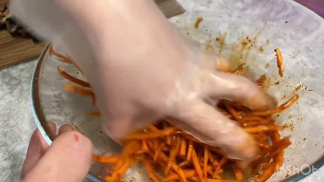 Корейский салат с грибами шиитаке #корейскийсалат #грибышиитаке #рецептысалатов #кулинарныйканал