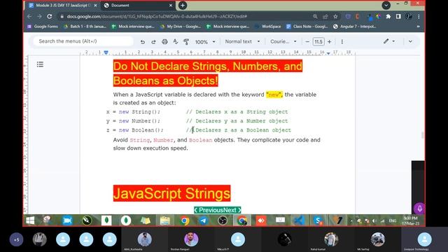 Day 17_4 Module 3 JS Object _4 and string  in Hindi 17 March 2023