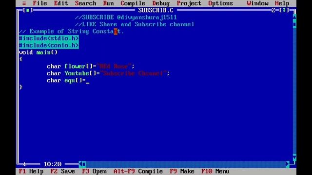 Write a program to explain the String Constant || C++ || Turboc ||Explanation of Above Description.