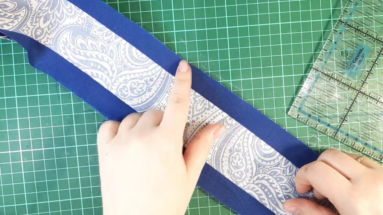 Шью из длинных полос контрастного цвета #лоскутное шитье