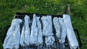 Готовим рыбу на углях в фольге, не думали что так вкусно получится!!