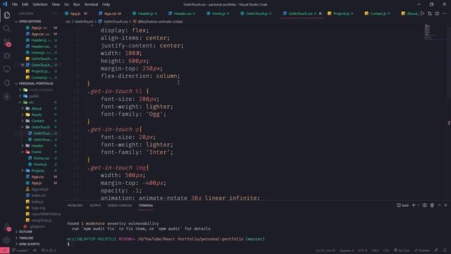 Responsive Portfolio Website using React.js and GSAP (Part 1) | Structure and Styling the Website смотреть онлайн