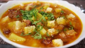 Ароматный, вкусный и наваристый гороховый суп с копчеными ребрышками томлёный в мультиварке