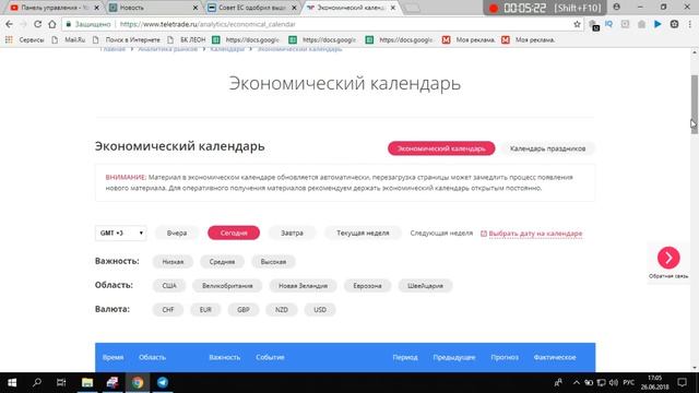 Телетрейд: Реальная торговля. Смотрим реакцию графика на новости из Соединенных штатов Америки...