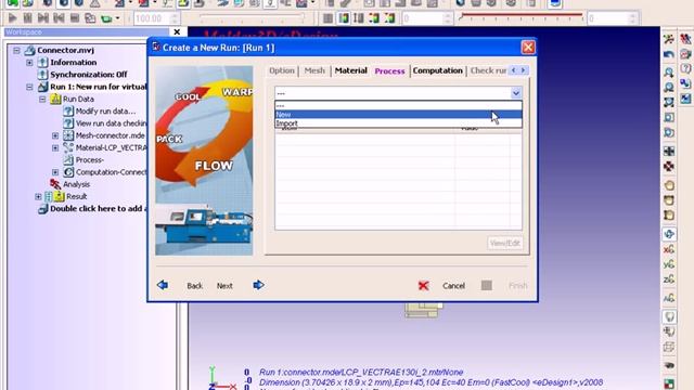 Moldex3D eDesign Demo Animation- Part 3. Create a new Run смотреть онлайн