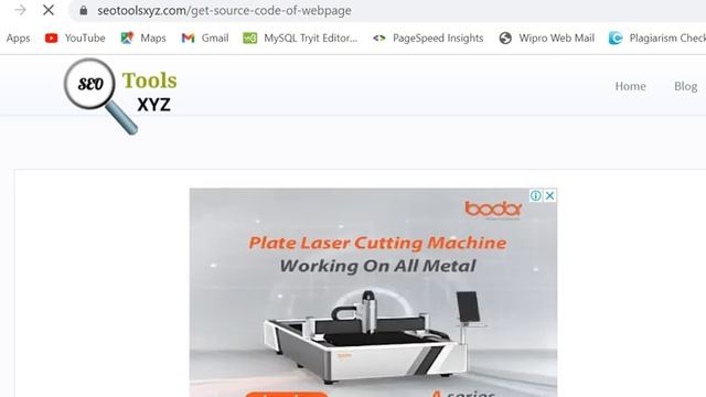 How To Get Source Code Of Any Webpage | SEO Tools XYZ