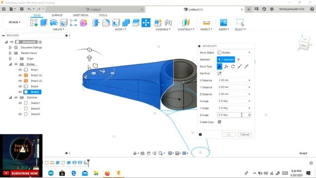 Fusion 360 Tutorial Indonesia Latihan 12 Beginners смотреть онлайн