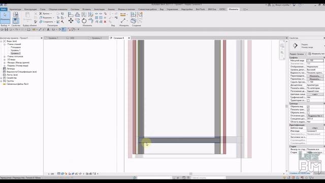 Построение здания: вырезание геометрии стен в Revit смотреть онлайн