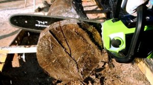 ПОПУЛЯРНАЯ АККУМУЛЯТОРНАЯ ПИЛА Greenworks GD40CS15 которая реально пилит !