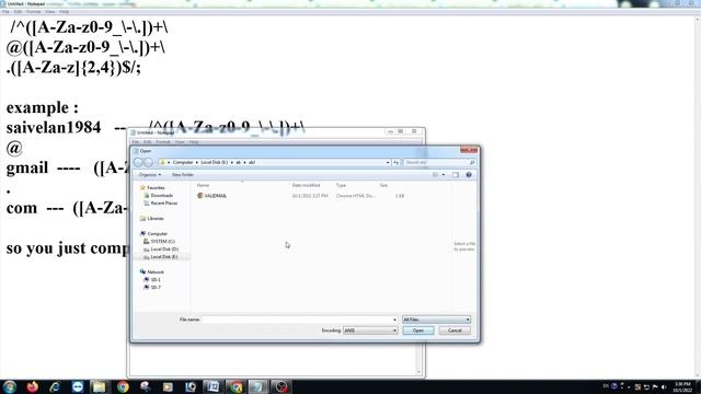 Email Validation Function in JavaScript in Button Object onclick event