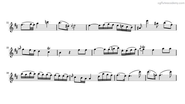 W. A. Mozart - Flute Quartet in D Major II. Adagio ♩=38 (Slow) Strings Accompaniment with metronome смотреть онлайн