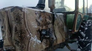 Холодный запуск трактора ЮМЗ 6 при -26 градусов (ЭЛЕКТРОСТАРТЕР)