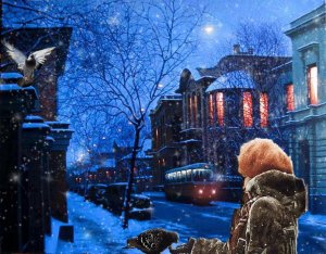 Добрый Вечер! Пожелание Доброго Зимнего Вечера! Зимний вечер открытка