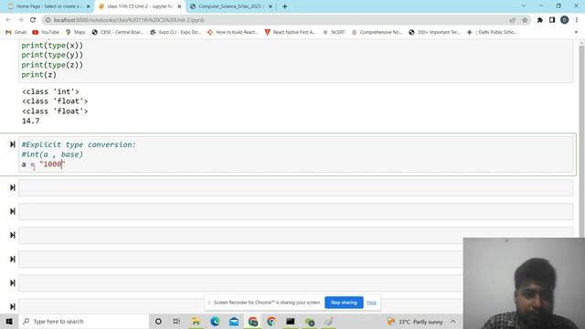 Class 11th Unit 2(VIII)| Expression | Statement | Type conversion in python