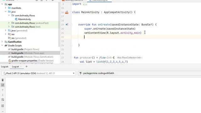 Kotlin Flows Basics - Flow Builder, Cold, Cancellation | CodingWithSatish- Hindi